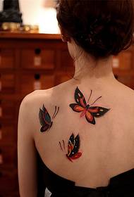kauneus takaisin perhonen lentää tatuointi malli kuva