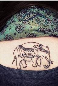 modèle de tatouage éléphant fille retour travaille image partage image