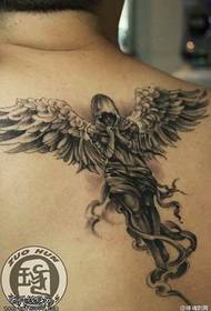 Modello tatuaggio angelo custode posteriore