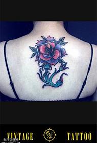 terug kleur roos tattoo foto
