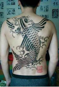 pojkar tillbaka klassisk bläckfisk tatuering bild