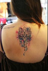 foto di moda donna schiena personalità splash Fanhua tatuaggio modello