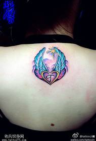 ali di colore posteriore amore modello di tatuaggio 79142 - bella immagine di modello di tatuaggio loto di colore bella indietro