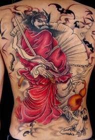 hátul a gyönyörű nyolc halhatatlan Cao Guofan tetoválás képe