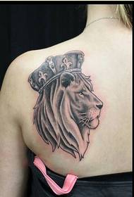 moda feminina volta leão tatuagem padrão imagem