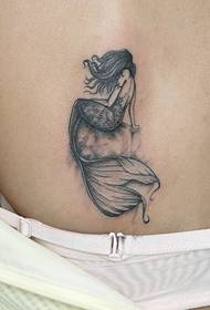 divat női szép tintahal tetoválás mintás képet