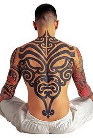 usa ka Handsome classic back totem tattoo