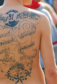 la musica della personalità dei ragazzini segna immagini creative del tatuaggio