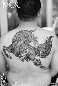 tom qab Rov qab rau Tengxiang huab nyob ib puag ncig unicorn tattoo qauv