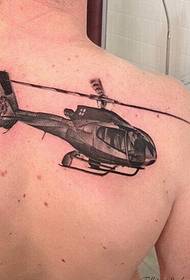 personalità della schiena bellissima aeromobili tatuaggio apprezzamento Immagine