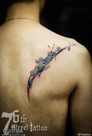 Back color stereo tattoo picture