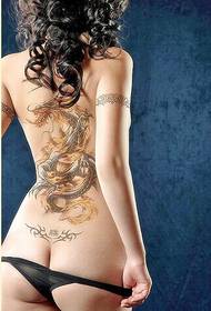 一套性感的女背紋身圖案欣賞圖片