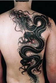 personīgās modes vīriešu muguras valdonīgā pūķa tetovējuma modeļa attēls