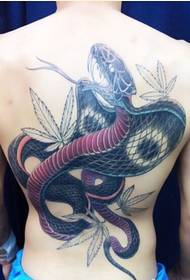 클래식 백 개성 패션 뱀 문신 사진 그림