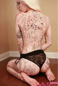 Sexy skoonheid kreatiewe mode-tatoeëringfoto