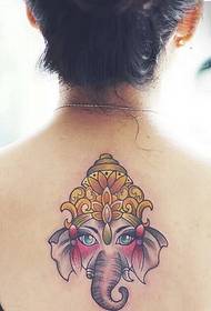 móda ženy späť osobnosť malý slon boh tetovanie vzor obrázok