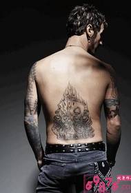Згоден маж задник на личноста мода тотем слика за слика на тетоважи