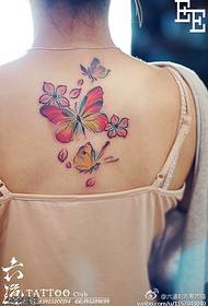 takana kukka klusterit värikkäitä perhonen tatuointi tatuointi