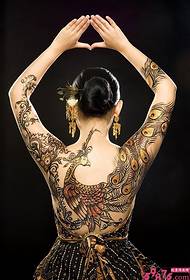 wanita kebak bali gambar tato phoenix