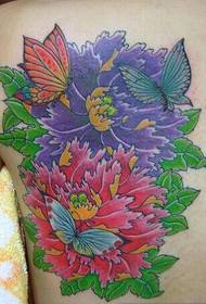 He ataahua hoki ki muri i te peony peony tattoo pattern pikitia