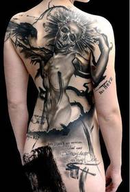 modello tatuaggio donna grande immagine posteriore