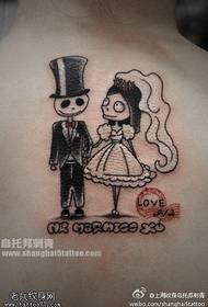 Back personality, groom, bride, tattoo, pattern