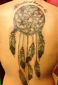 Takaisin totem-höyhen tatuointikuva