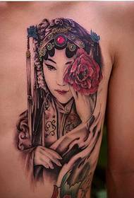 immagine personale del modello del tatuaggio del fiore di bell'aspetto personale