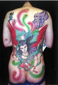 lijepa sestra leđa klasična ljepota Phoenix art tattoo slika