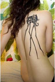 სექსუალური გოგონა უკან ალტერნატივა Pretty Baby elephant tattoo სურათი