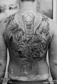 Modèle de tatouage de serpent terroriste