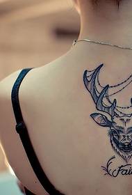 art elk avatar back tattoo Picture