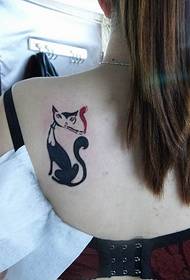 Jiujiang nálin Kung Fu húðflúrssýningin virkar: Beauty Back Fox Tattoo Pattern