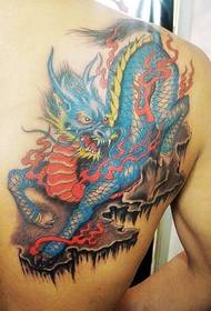 Back tattoo ea unicorn tattoo - setšoantšo sa tattoo sa tattoo sa Xia se khothalelitsoe