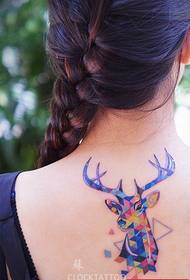 Tattooена назад вездена боја антилопа слика за тетоважа