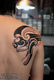 Klein fris persoonlijkheid terug totem tattoo patroon