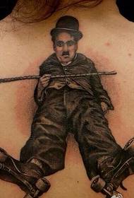 zurück Persönlichkeit Mode Chaplin Tattoo Patterns, um das Bild zu genießen