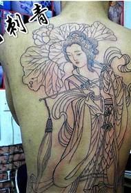 atgal Jis Xiangu modelio tatuiruotės paveikslėlį