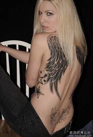A mais poderosa beleza europeia e americana asas traseiras apreciação mapa tatuagem