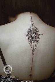 dra 'n spinnekopweb-styl vanielje-tatoeëringpatroon