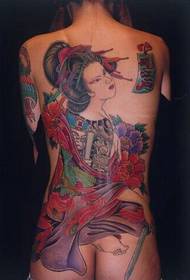 sexy Bella ragazza nuda bella bella immagine del tatuaggio della geisha
