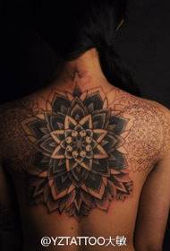 Modèle de tatouage symbole de fleur cool fantaisie