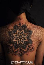 Modello di tatuaggio di fantasia fiore freddo simbolo