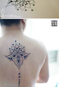 back succinct point thorns van Gogh plus diamond tattoo pattern