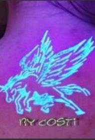wasichana nyuma picha ya kisasa na ya kisasa zaidi ya fluorescent Tianma tattoo