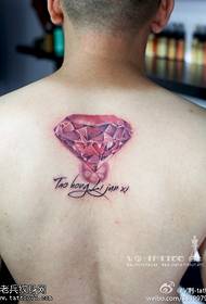 sjajan dijamantski uzorak tetovaže
