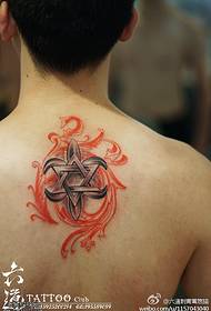 flor de lótus estampada envolvimento padrão de tatuagem