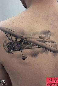 Natrag tetovaže zrakoplova dijele tetovaže