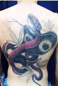 osobista moda z powrotem ładny obraz tatuaż wzór węża