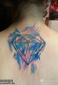 patrón de tatuaje de diamante deslumbrante